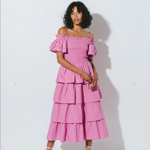 Cleobella Kaiya Midi Dress in Azalea